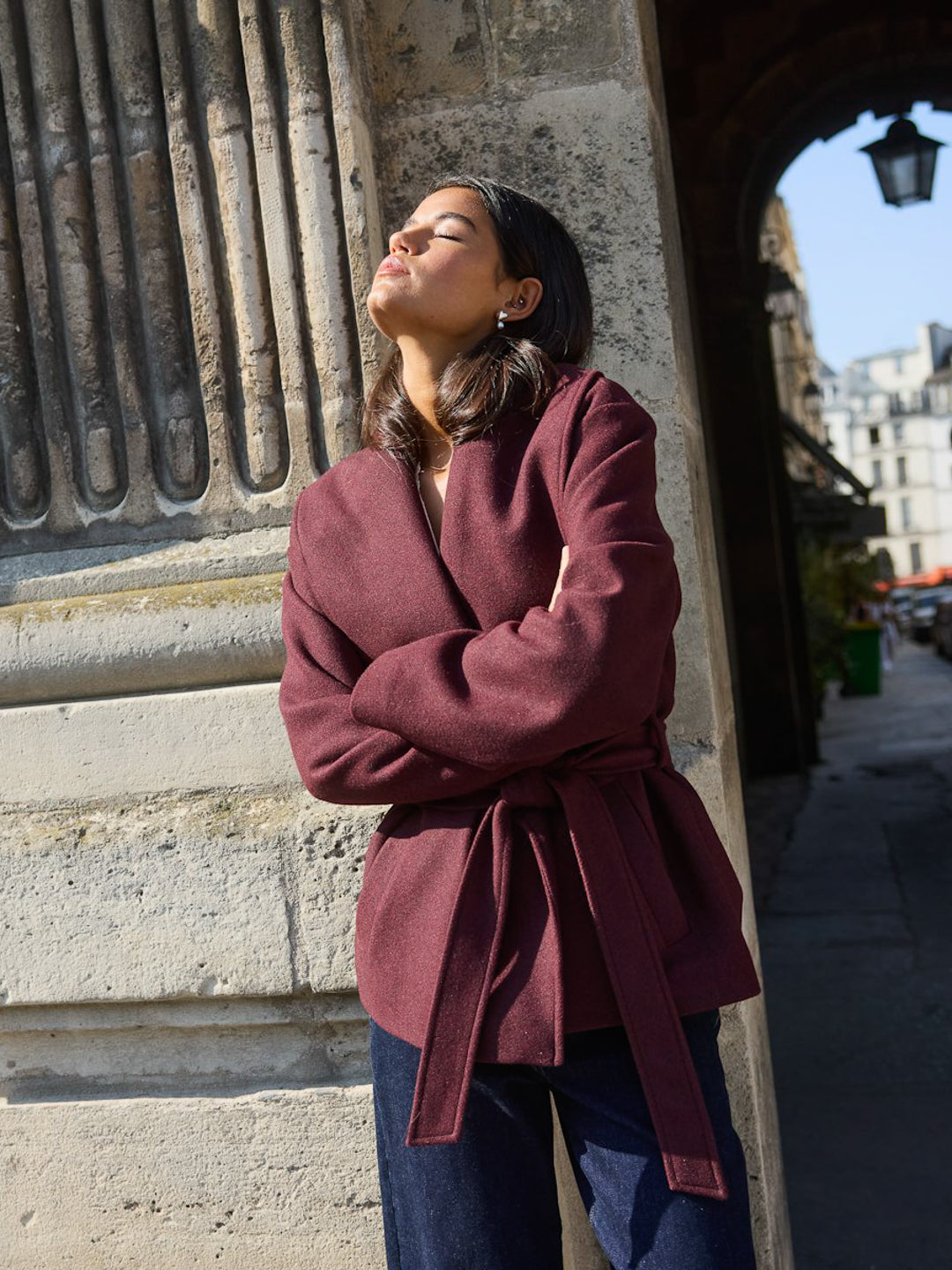 ONLAUGUSTA Short Coat - Burgunder